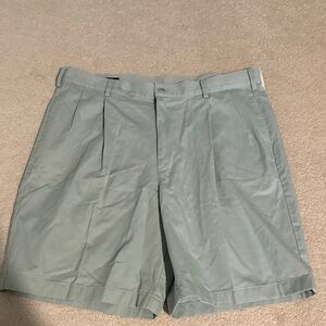 Lands' End Men's Pale Blue Sage Flat Front Shorts